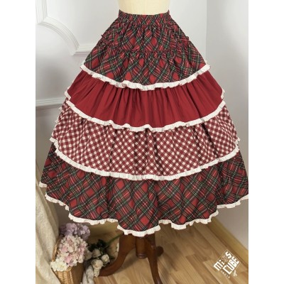Miss Point Strawberry Pictorial 2.0 Tiered Underskirt(Reservation/Full Payment Without Shipping)